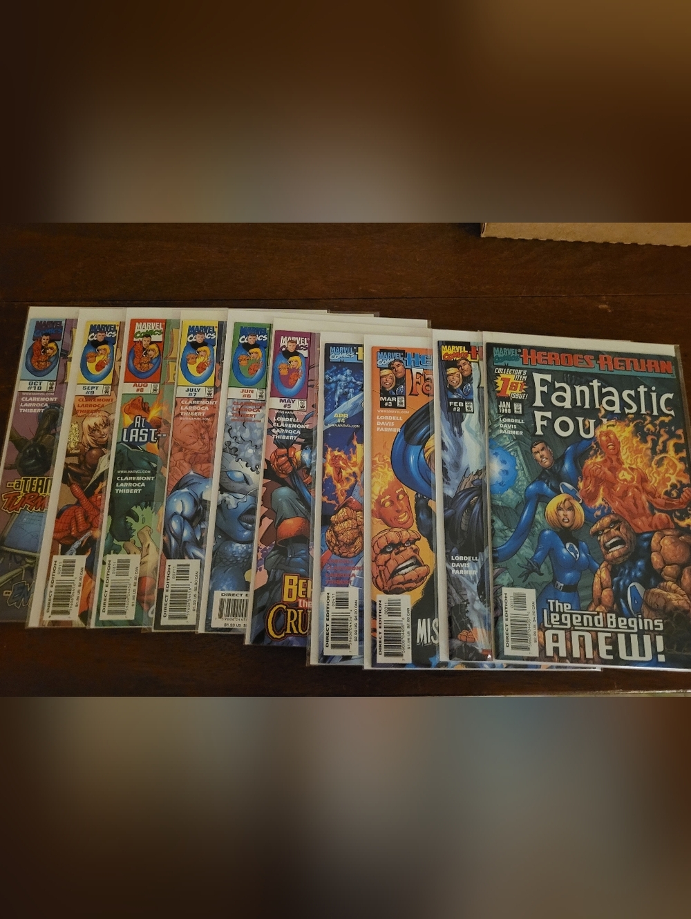 1-10 - 1998 Fantastic Four Marvel comics.